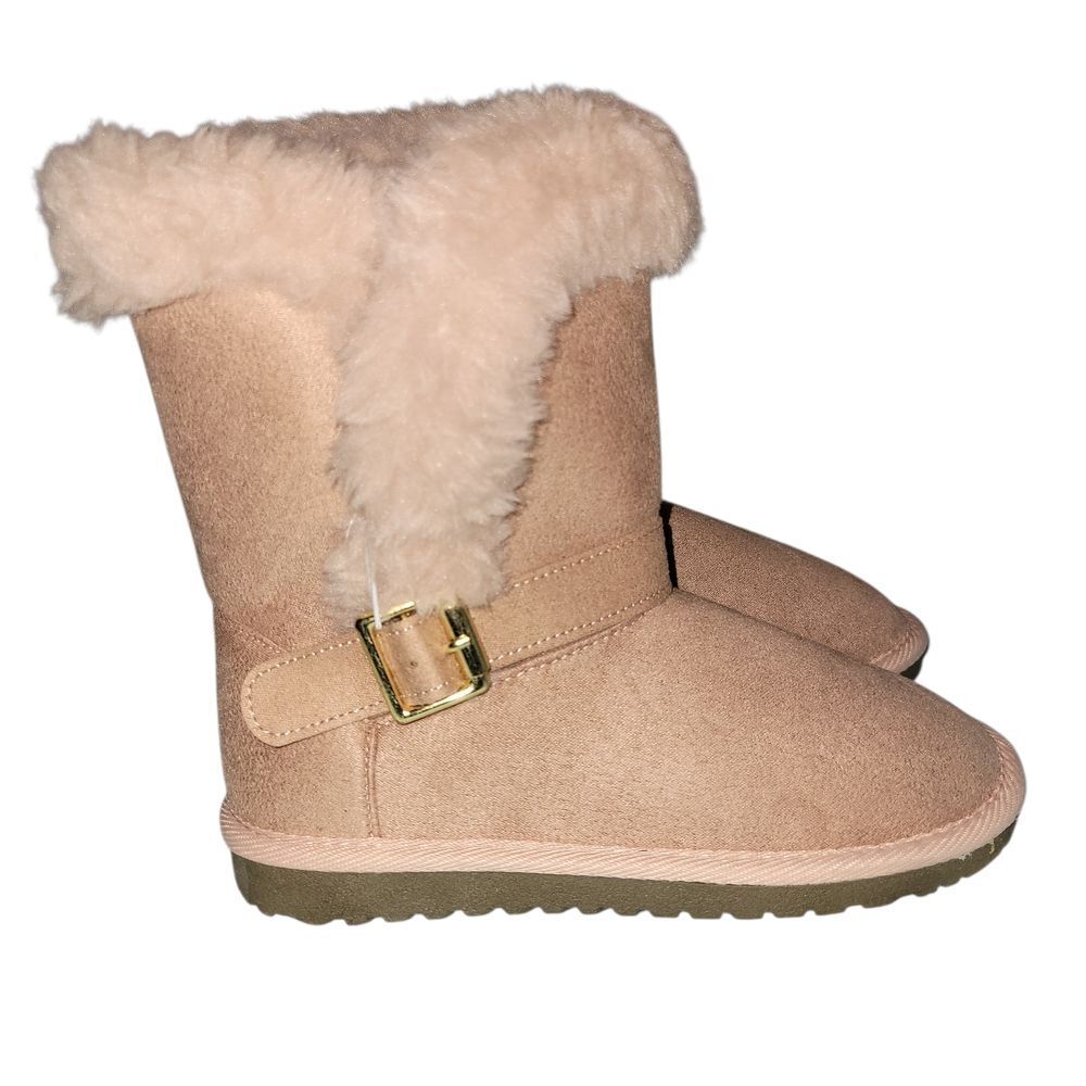 The Children's Place Tan Boots with Gold Buckle